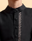 Boys Cotton Silk Embriodery Kurta & Pajama Set