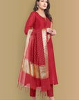 Chanderi Kurta with Banarasi Dupatta