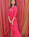 Hand Crafted Chanderi Pink Kurta