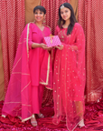 Hand Crafted Chanderi Pink Kurta