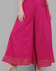 Cotton Rayon Hot Pink Kalidar Sharara