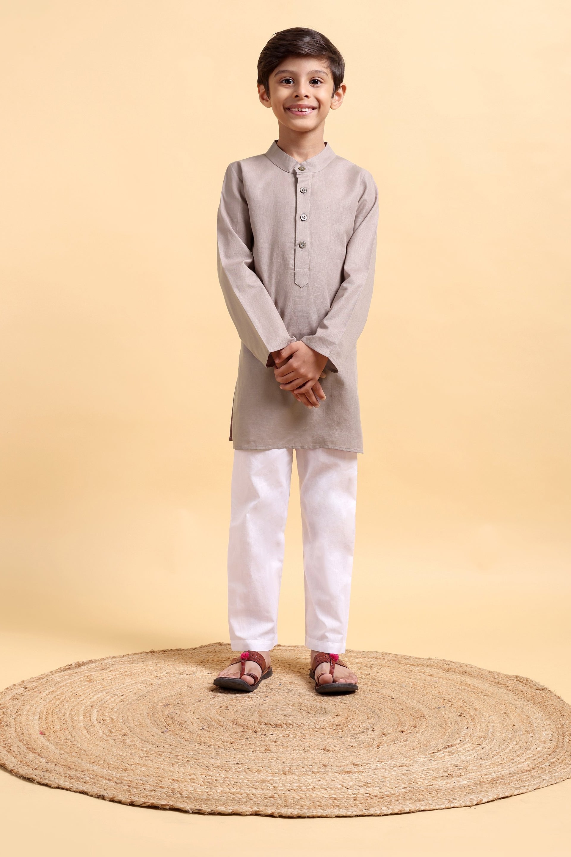 Kids Cotton Kurta Pajama Set