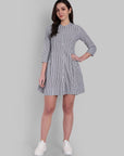 Stripes Cotton Button Front Dress