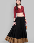 Nadira Padded Maroon Textured Silk Blouse