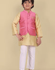 Boys Pink cotton silk Jacket