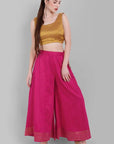 Cotton Rayon Hot Pink Kalidar Sharara
