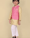 Boys Pink cotton silk Jacket