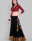 Nadira Maroon Silk Blouse