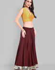 Mustard Cotton Silk Padded Blouse