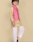 Boys Pink cotton silk Jacket