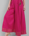 Cotton Rayon Hot Pink Kalidar Sharara