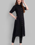 Black Kurta Pant Set