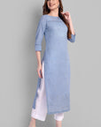 Blue Chikankari Pant Sets for Women