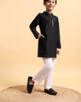 Boys Cotton Silk Embriodery Kurta & Pajama