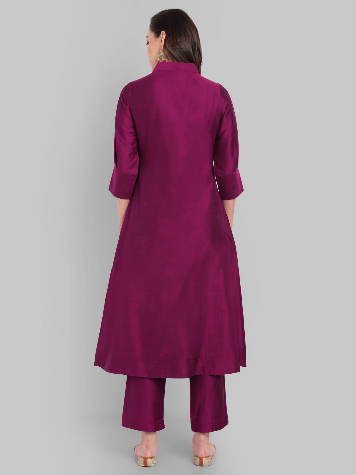 Suhana Purple V-neck Kurta & Pant - Set of 2