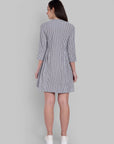 Stripes Cotton Button Front Dress
