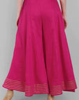 Cotton Rayon Hot Pink Kalidar Sharara