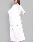 White Embriodery Kurta Pant & Dupatta