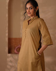 Rozana Tan Color Kurta & Pant - Set of 2
