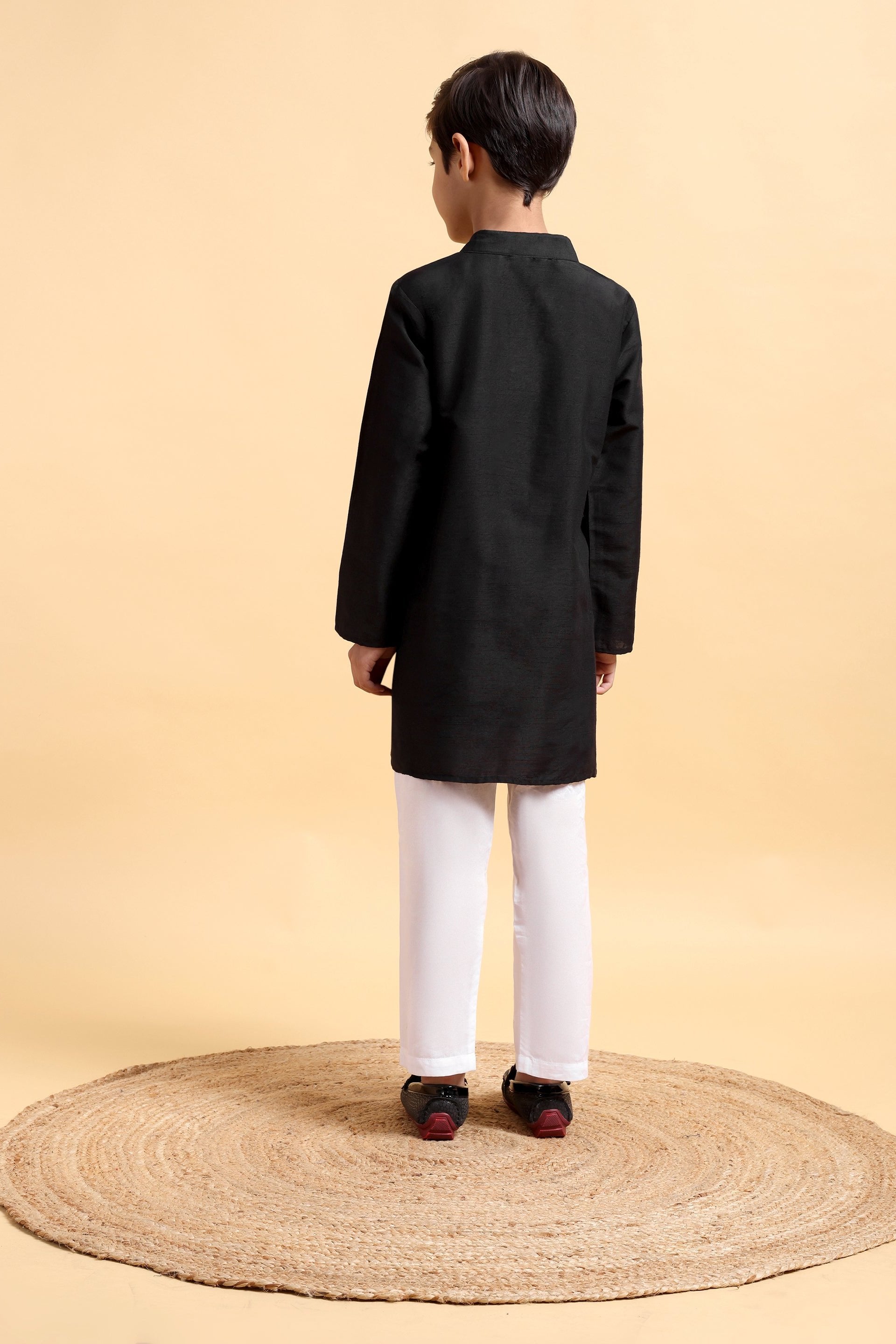 Boys Cotton Silk Kurta & Pajama