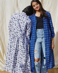 Indigo Blue Checkered Overlay