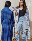 Indigo Blue Checkered Overlay