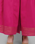 Cotton Rayon Hot Pink Kalidar Sharara