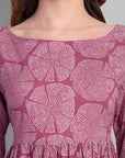Sonia Pink Ajrak Cotton Dress
