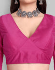 Nadira Hot Pink Silk Blouse