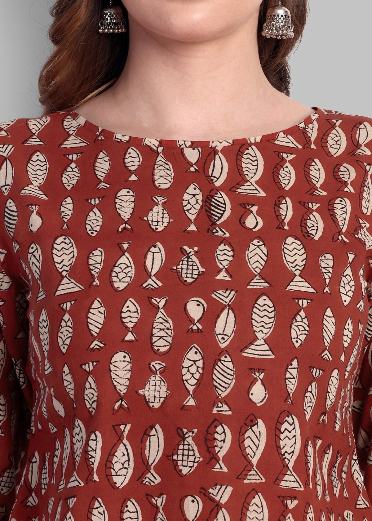 Fish Print Crop Top