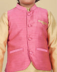 Boys Pink cotton silk Jacket