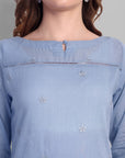 Blue Chikankari Kurta Online
