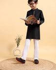 Boys Cotton Silk Embriodery Kurta & Pajama