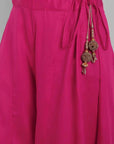 Cotton Rayon Hot Pink Kalidar Sharara