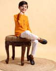 Mustard Cotton Silk Kurta & Pajama Set