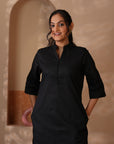 Rozana Black Kurta & Pant - Set of 2