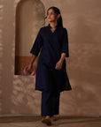 Rozana Navy Blue Kurta & Pant - Set of 2