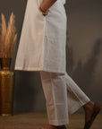 Rozana White Kurta & Pant - Set of 2