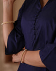 Rozana Navy Blue Kurta & Pant - Set of 2