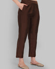 Suhana Brown V-neck Kurta & Pant - Set of 2