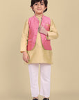 Boys Golden Kurta and Pajama