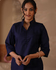 Rozana Navy Blue Kurta & Pant - Set of 2