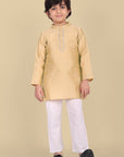 Boys Golden Kurta and Pajama