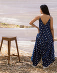 Handblock Cotton Indigo Jumpsuit