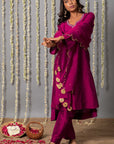 Purple Silk Kurta