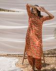 Round Collar Pathani Kurta with Harem Pant