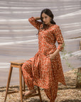 Round Collar Pathani Kurta with Harem Pant