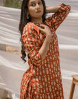 Round Collar Pathani Kurta with Harem Pant