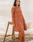 Zikr Kalidaar Round neck Short kurta with Straight Pant