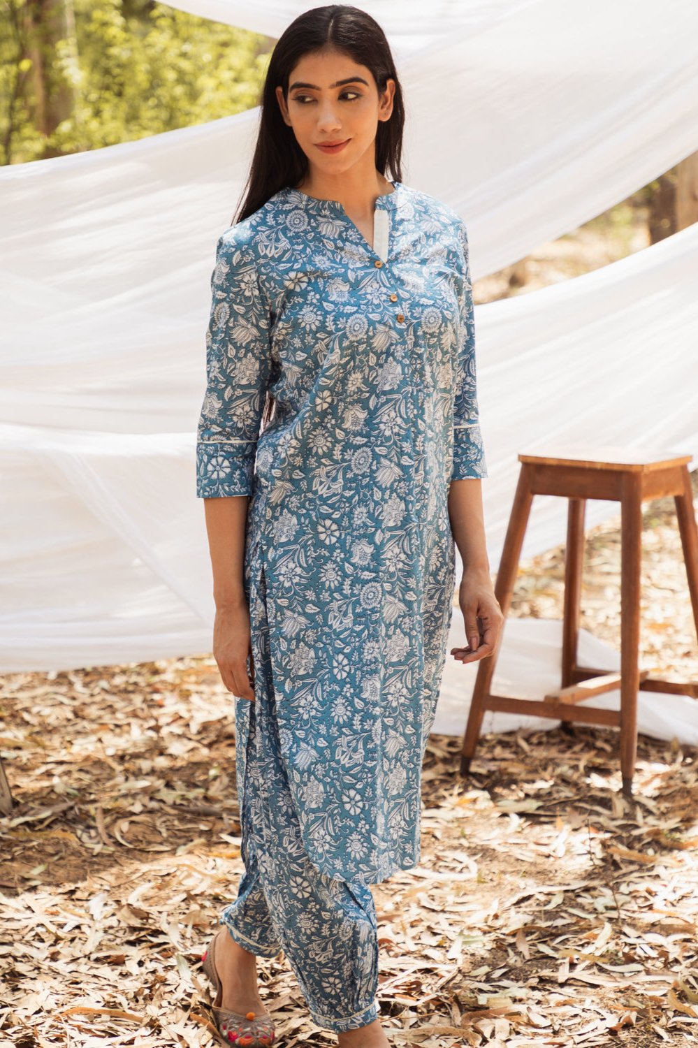 Samiya Long Kurta with Harem Pant - Set of 2